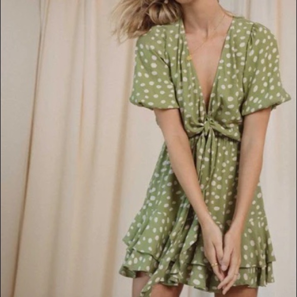 Kivari Gianna Polka Dot Mini Dress